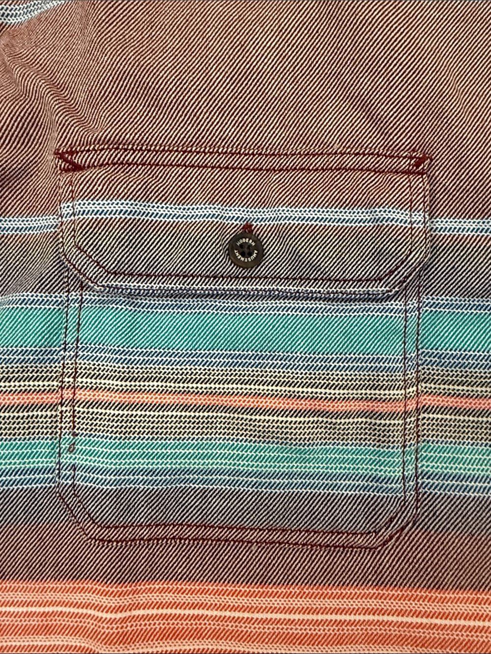 Modern Amusement Stripe Flannel Shirt XL Western Outdoor Cotton Button Up - Picture 7 of 16